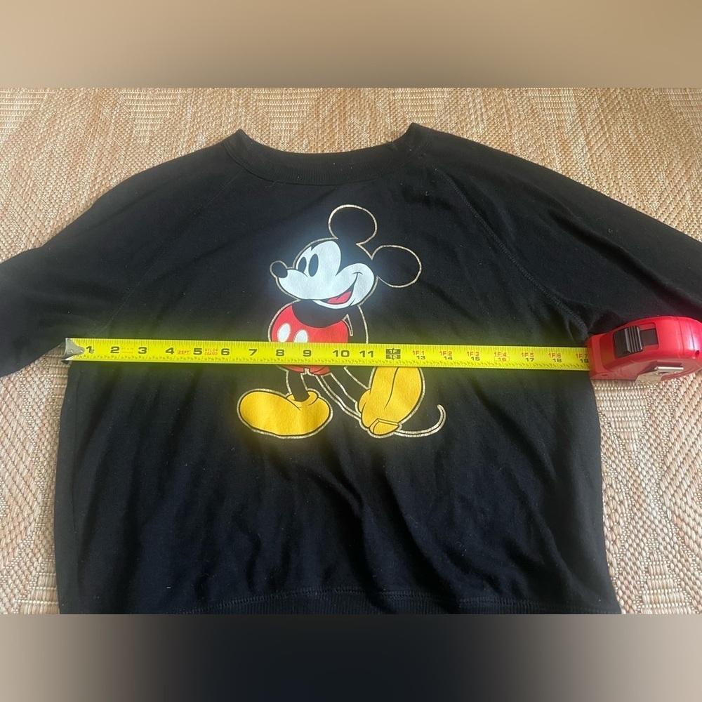 Disney Girl's Mickey Mouse Graphic Black Crewneck Sweater,Pullover,Size M - Picture 6 of 9